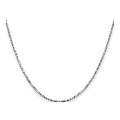 14K White Gold 1.2mm Box Chain – view 4