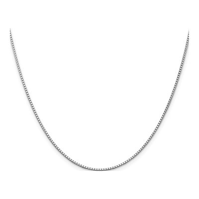 14K White Gold 1.3mm Box Chain – view 3