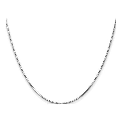 14K White Gold 1.3mm Box Chain – view 4