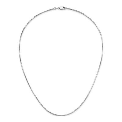 14K White Gold 1.3mm Box Chain – view 6