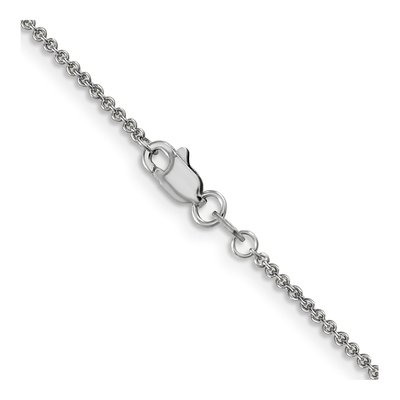 14K White Gold 1.4mm Cable Chain Necklace – view 4