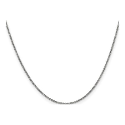 14K White Gold 1.4mm Round Cable Chain – view 3