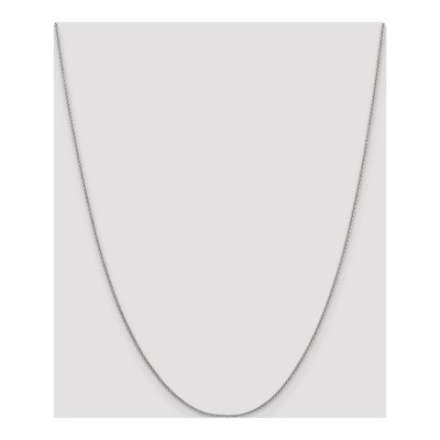 14K White Gold 1.4mm Round Cable Chain – view 5