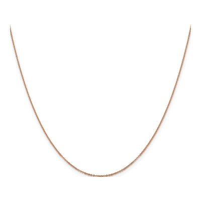 14K Rose Gold 1.1mm Flat Cable Chain – view 3