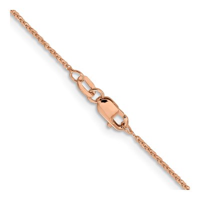 14K Rose Gold 1.1mm Flat Cable Chain – view 4