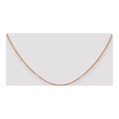 14K Rose Gold 1.1mm Flat Cable Chain – view 5