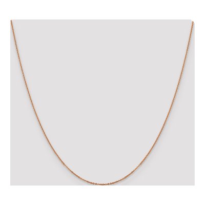14K Rose Gold 1.1mm Flat Cable Chain – view 5