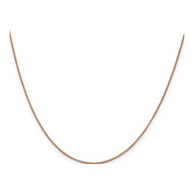 14K Rose Gold 0.7mm Diamond-Cut 7mm Box Chain – view 3