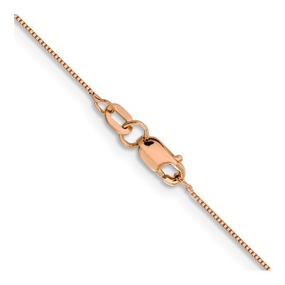 14K Rose Gold 0.5mm Baby Box Chain – view 4