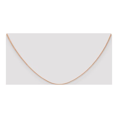 14K Rose Gold 0.5mm Baby Box Chain – view 5