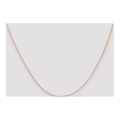 14K Rose Gold 0.5mm Baby Box Chain – view 5