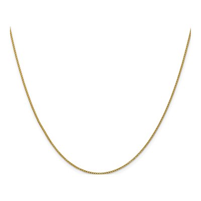 14K Yellow Gold 1mm Diamond-Cut Open Franco Chain – view 3