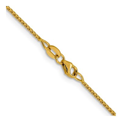 14K Yellow Gold 1mm Diamond-Cut Open Franco Chain – view 4