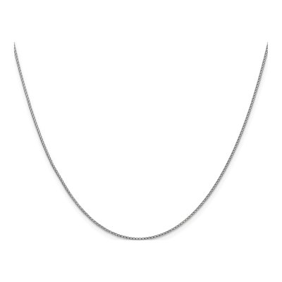 14K White Gold 1mm Diamond-Cut Open Franco Chain – view 3