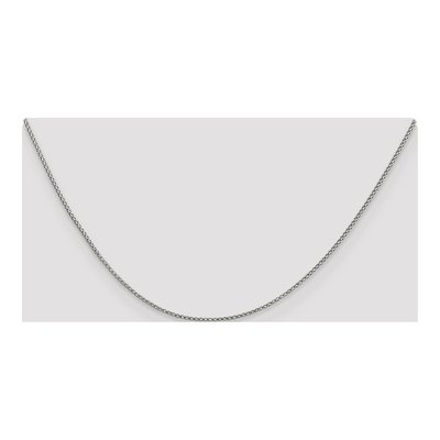 14K White Gold 1mm Diamond-Cut Open Franco Chain – view 5