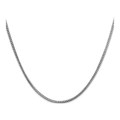 14K White Gold 1.5mm Franco Chain – view 3