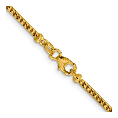 14K Yellow Gold 2mm Franco Chain – view 4