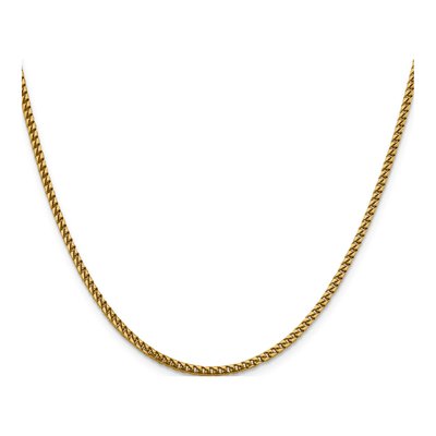 14K Yellow Gold 2.4mm Franco Chain – view 3