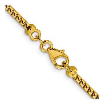 14K Yellow Gold 2.4mm Franco Chain – view 4