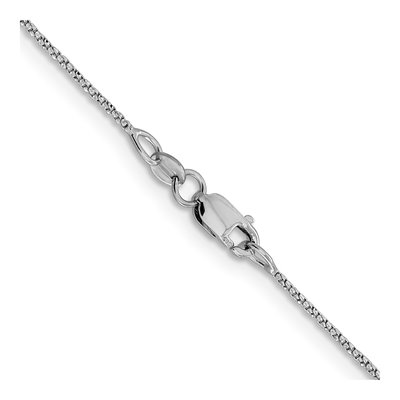 14K White Gold 0.9mm Diamond-Cut Twisted Box Chain – view 4