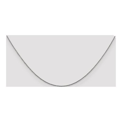 14K White Gold 0.9mm Diamond-Cut Twisted Box Chain – view 5