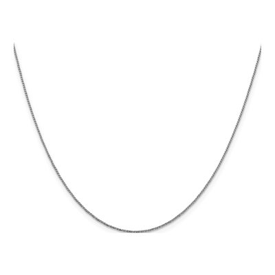 14K White Gold 0.9mm Diamond-Cut Twisted Box Chain – view 3