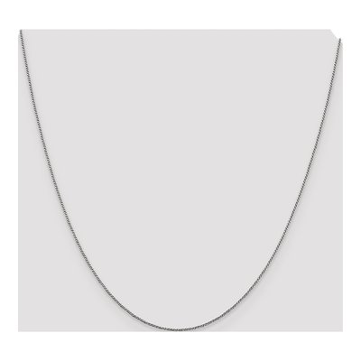 14K White Gold 0.9mm Diamond-Cut Twisted Box Chain – view 5