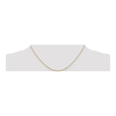14K Yellow Gold 1mm Diamond-Cut Open Cable Chain – view 5