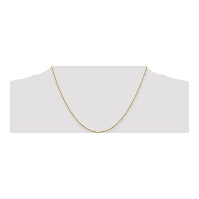 14K Yellow Gold 1mm Diamond-Cut Open Cable Chain – view 5