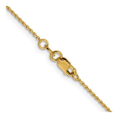 14K Yellow Gold 1.15mm Diamond-Cut Oval Cable Chain – view 4