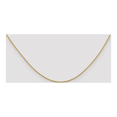 14K Yellow Gold 1.15mm Diamond-Cut Oval Cable Chain – view 5