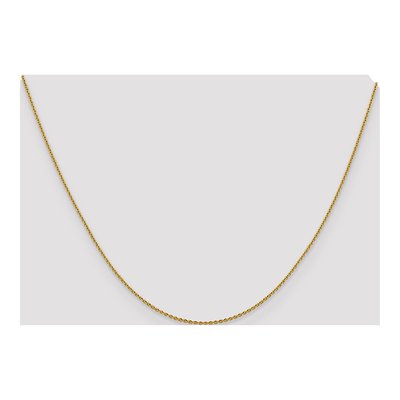14K Yellow Gold 1.15mm Diamond-Cut Oval Cable Chain – view 5