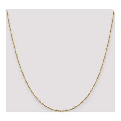 14K Yellow Gold 1.15mm Diamond-Cut Oval Cable Chain – view 5