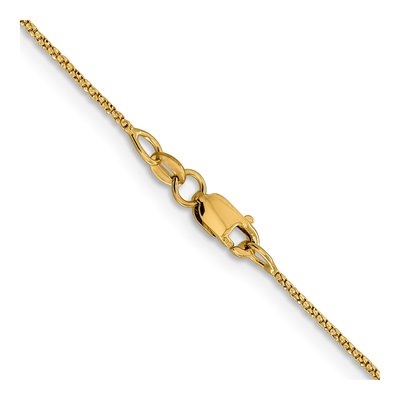 14K Yellow Gold 0.9mm Diamond-Cut Twisted Box Chain – view 5