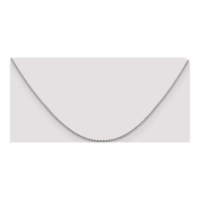 14K White Gold 1.25mm Diamond-Cut Oval Cable Chain – view 5