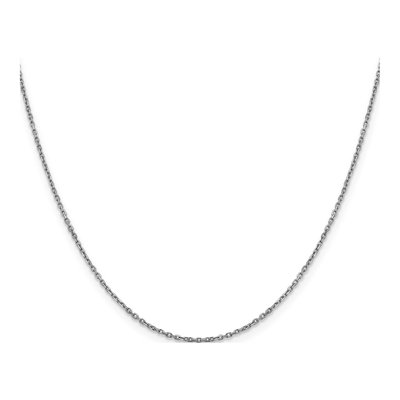 14K White Gold 1.25mm Diamond-Cut Cable Chain – view 4