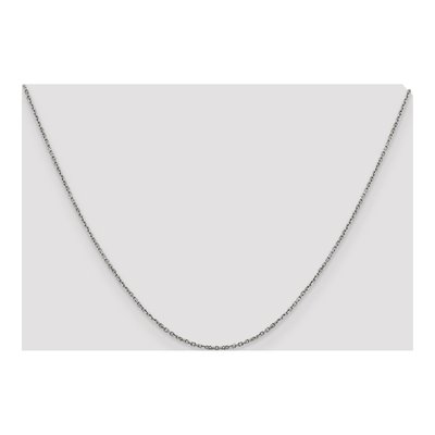 14K White Gold 1.25mm Diamond-Cut Cable Chain – view 6