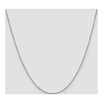 14K White Gold 1.25mm Diamond-Cut Cable Chain – view 5