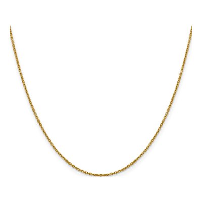 14K Yellow Gold 1.25mm Diamond-Cut Cable Chain – view 4