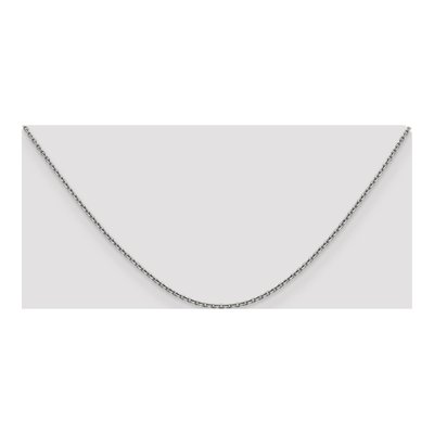 14K White Gold 1.5mm Diamond-Cut Cable Rolo Chain – view 6