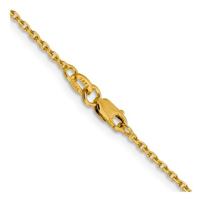 14K Yellow Gold 1.5mm Diamond-Cut Cable Chain – view 5