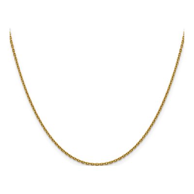14K Yellow Gold 1.5mm Diamond-Cut Cable Chain – view 3