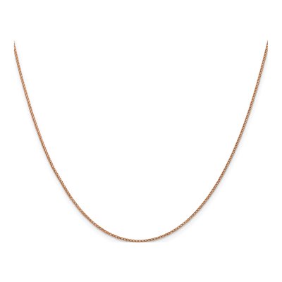 14K Rose Gold 0.95mm Diamond-Cut Open Franco Chain – view 4