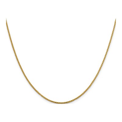 14K Yellow Gold 1.4mm Diamond-Cut Open Franco Chain – view 3