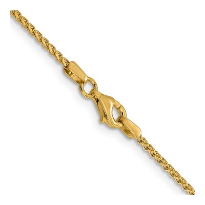 14K Yellow Gold 1.4mm Diamond-Cut Open Franco Chain – view 4