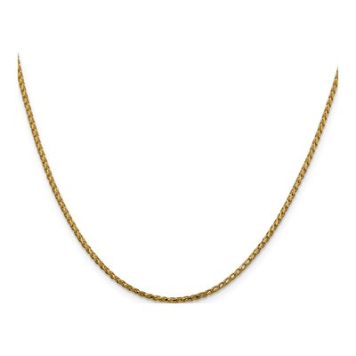 14K Yellow Gold 1.6mm Diamond-Cut Open Franco Chain – view 4