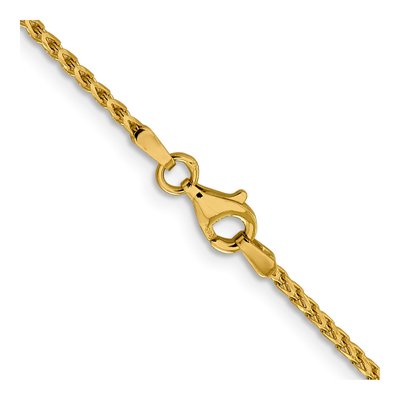 14K Yellow Gold 1.6mm Diamond-Cut Open Franco Chain – view 5