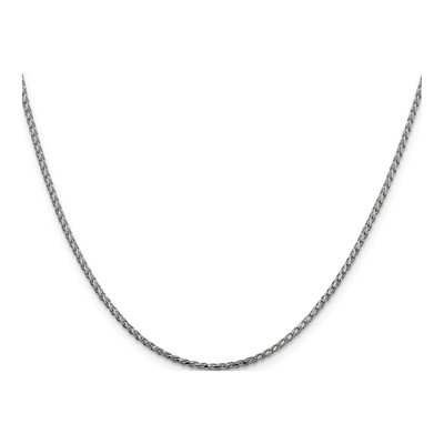 14K White Gold 1.6mm Diamond-Cut Open Franco Chain – view 2