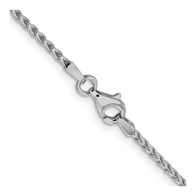 14K White Gold 1.6mm Diamond-Cut Open Franco Chain – view 3