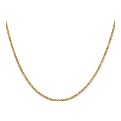 14K Yellow Gold 2.1mm Diamond-Cut Open Franco Chain – view 4